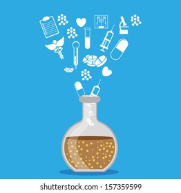 medical icons over blue background vector illustration 