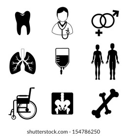 medical icons over white background vector illustration  