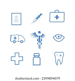 diseño vectorial de paquetes de iconos médicos
