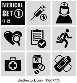 Medical icons set 1.