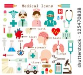 medical icons set