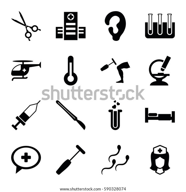 Medical Icons Set Set 16 Medical Stock Vector (Royalty Free) 590328074 ...