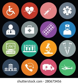 Medical icons set. 