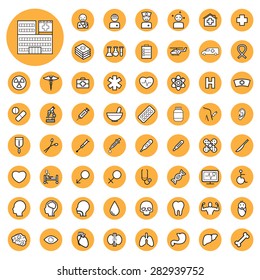 medical icons set