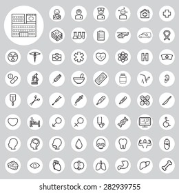 medical icons set