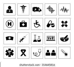 Medical icons set