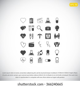 Medical icons set