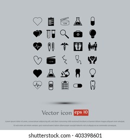 Medical icons set