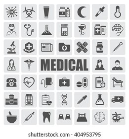 medical icons set