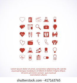 Medical icons set