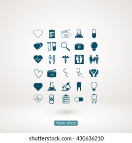 Medical icons set