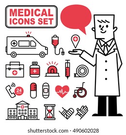 Medical icons set