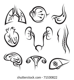 medical icons set