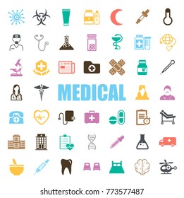medical icons set