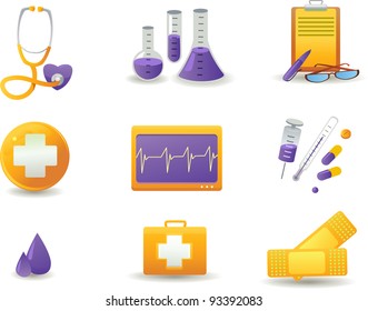 medical icons set