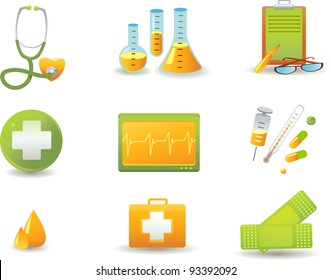 medical icons set