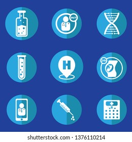 medical icons set in circle button style
