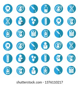 medical icons set in circle button style