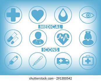 Medical icons set as concept