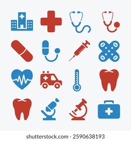 Medical Icons Set. Editable vector icon. Perfect for web and app interfaces, presentations, info graphics, etc. 
