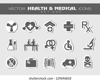 Medical icons set. EPS 10.