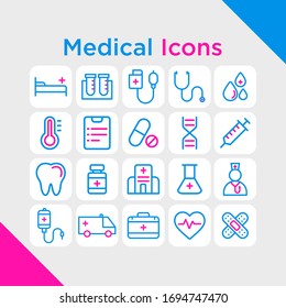 Medical icons Set Icon Vector Illustration Logo Template