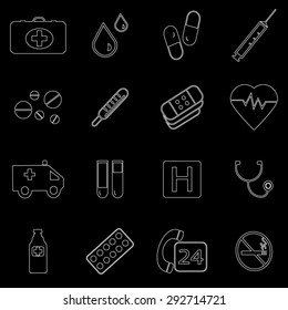 Medical icons set illustration