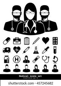 Medical icons set. Illustration eps 10