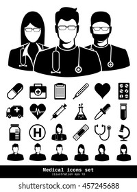 Medical icons set. Illustration eps 10