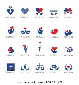 Medical Icons Set - Isolated On White Background - Vector Illustration, Graphic Design Editable For Your Design