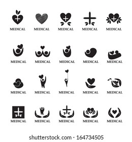 Medical Icons Set - Isolated On White Background - Vector Illustration, Graphic Design Editable For Your Design