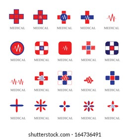 Medical Icons Set - Isolated On White Background - Vector Illustration, Graphic Design Editable For Your Design