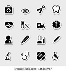 Medical Icons Set as Labels