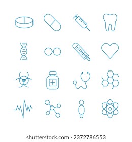 iconos médicos conjunto Medicina Healthcare iconos de gran colección diseño vectorial