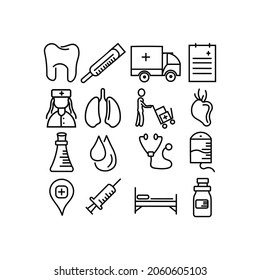 Medical icons set outline, Medical icons vector, Medical icons, Medical icons vector.