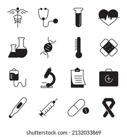 medical icons set . medical pack symbol vector elements for infographic web