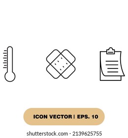 medical icons set . medical pack symbol vector elements for infographic web