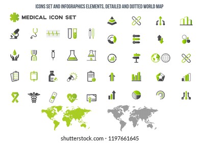 medical icons set vector