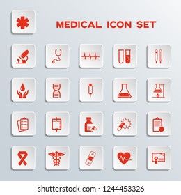 medical icons set vector