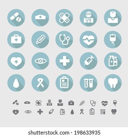 Medical icons set vector