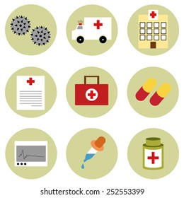Medical icons set vector