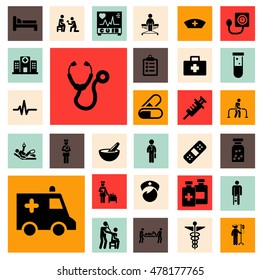Medical Icons Set. Vector Icons