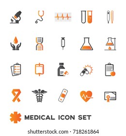 medical icons set vector