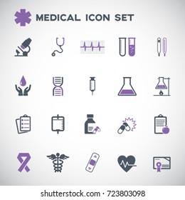medical icons set vector