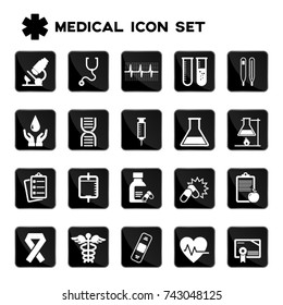 medical icons set vector