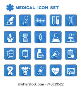 medical icons set vector