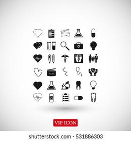 Medical icons set, vector best flat icon, EPS