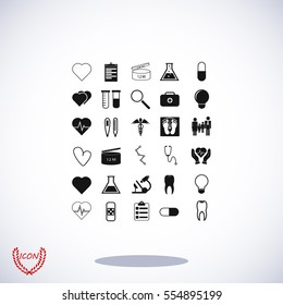 Medical icons set, vector best flat icon, EPS