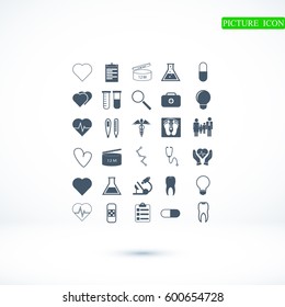 Medical icons set, vector best flat icon, EPS