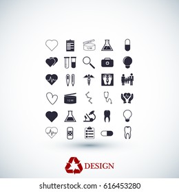 Medical icons set, vector best flat icon, EPS